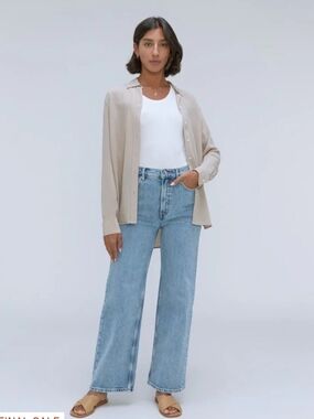 Everlane The Way High Sailor Jean Crop | Light Blue | 23 (Runs Small!)
